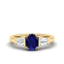 14K Yellow Gold - Sapphire