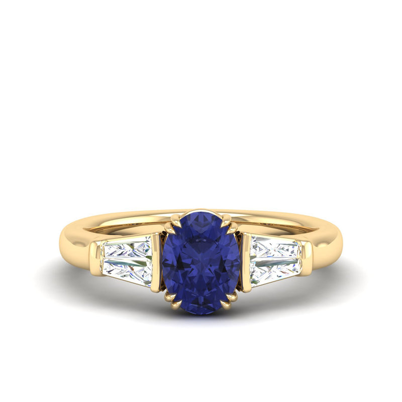 14K Yellow Gold - Tanzanite