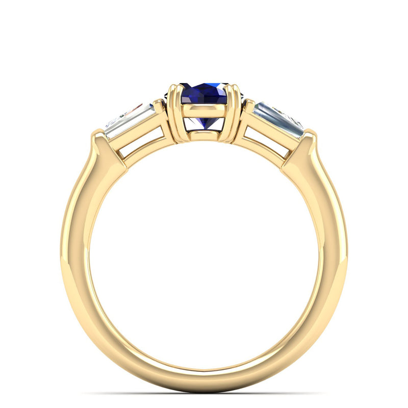 14K Yellow Gold - Sapphire