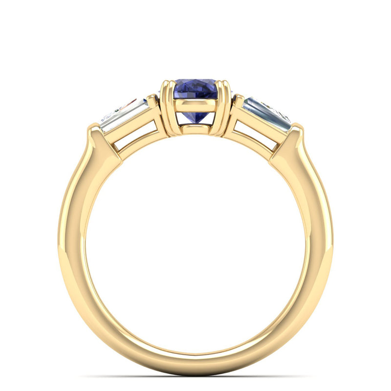 14K Yellow Gold - Tanzanite