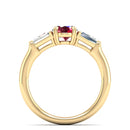 14K Yellow Gold - Ruby
