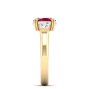 14K Yellow Gold - Ruby
