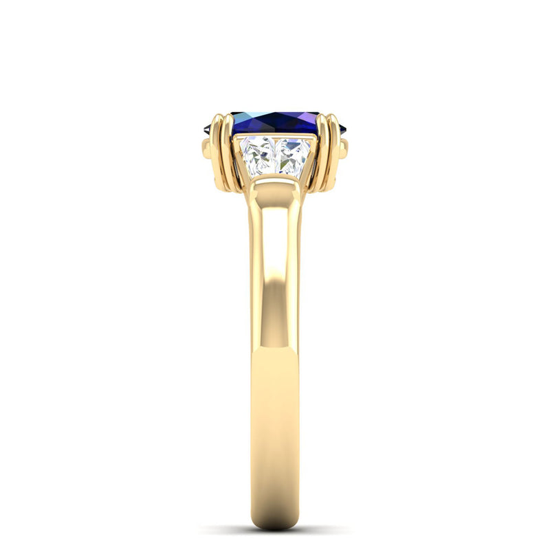 14K Yellow Gold - Sapphire