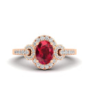 14K Rose Gold - Ruby