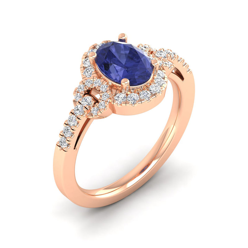 14K Rose Gold - Tanzanite