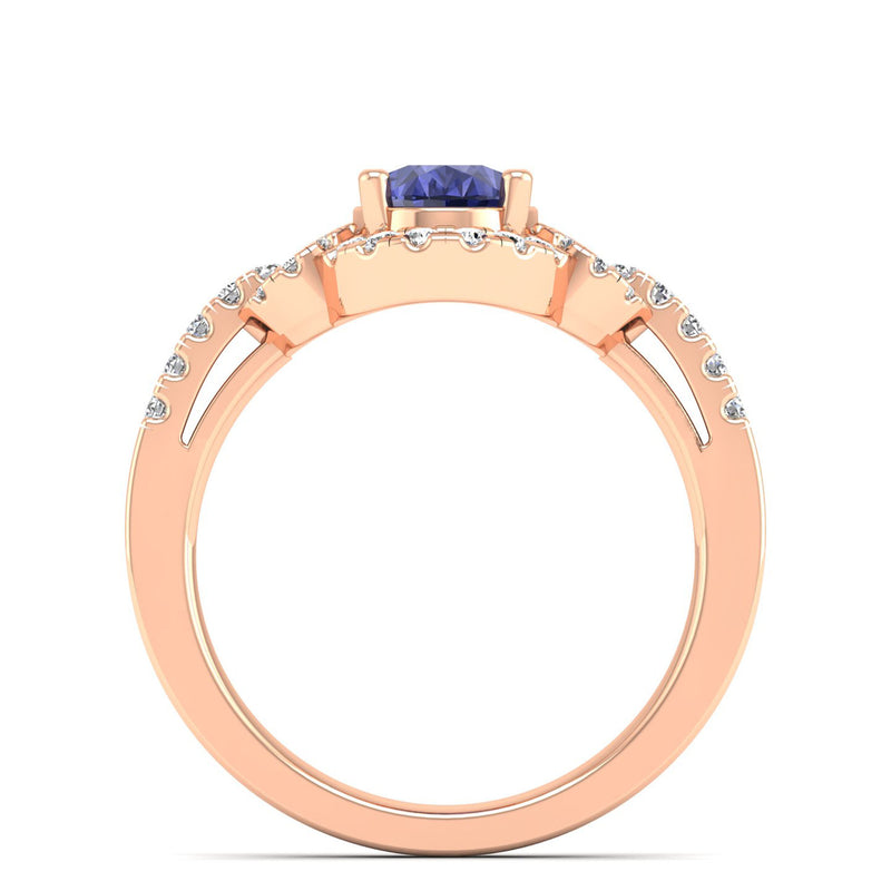 14K Rose Gold - Tanzanite