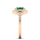14K Rose Gold - Emerald