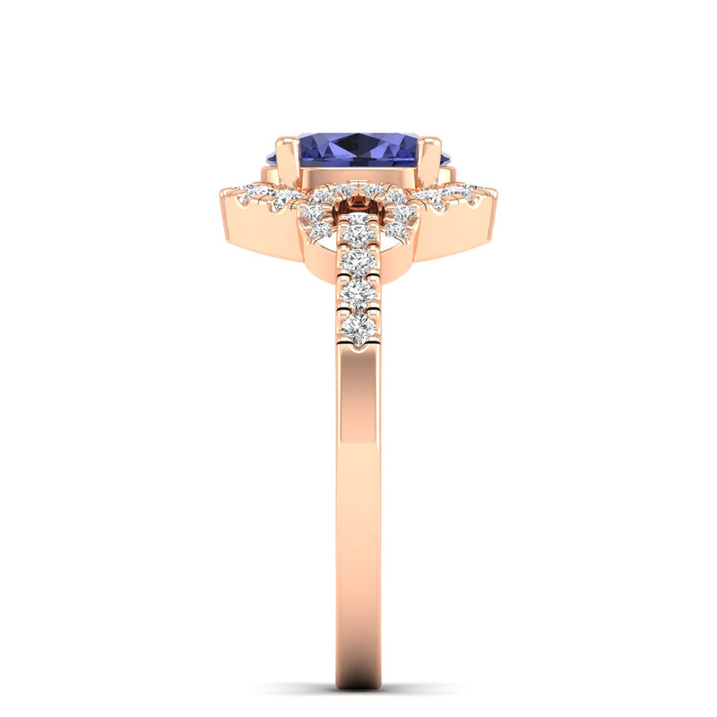 14K Rose Gold - Tanzanite