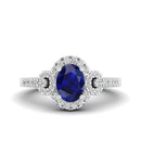 14K White Gold - Sapphire