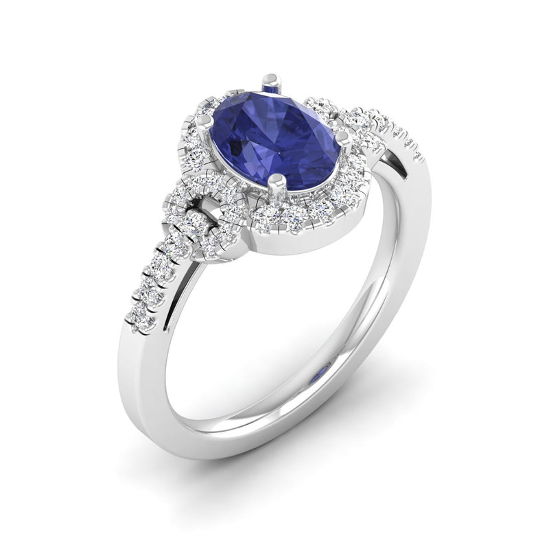 14K White Gold - Tanzanite