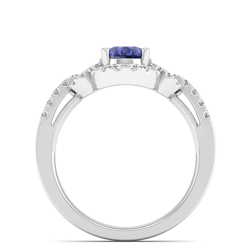 14K White Gold - Tanzanite