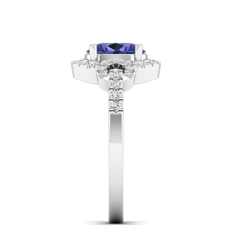 14K White Gold - Tanzanite