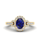 14K Yellow Gold - Sapphire