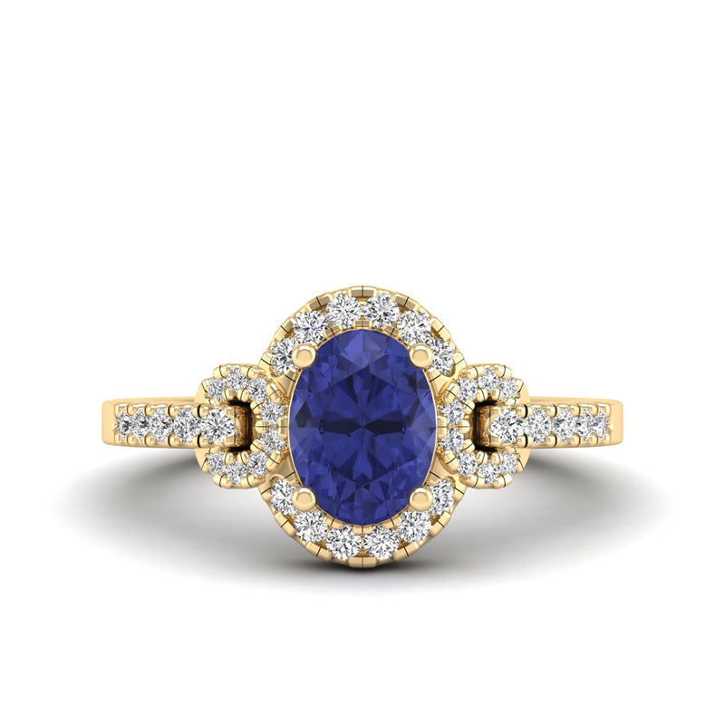 14K Yellow Gold - Tanzanite