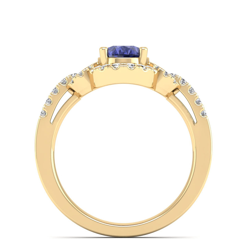 14K Yellow Gold - Tanzanite