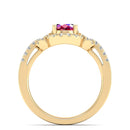 14K Yellow Gold - Ruby