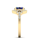 14K Yellow Gold - Sapphire