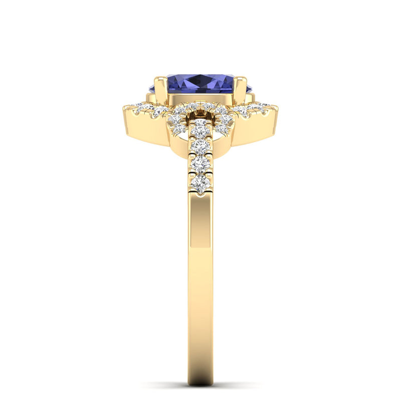 14K Yellow Gold - Tanzanite