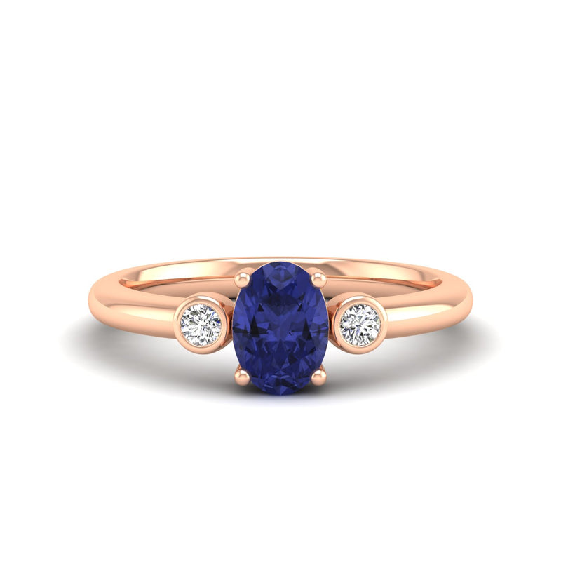 14K Rose Gold - Tanzanite