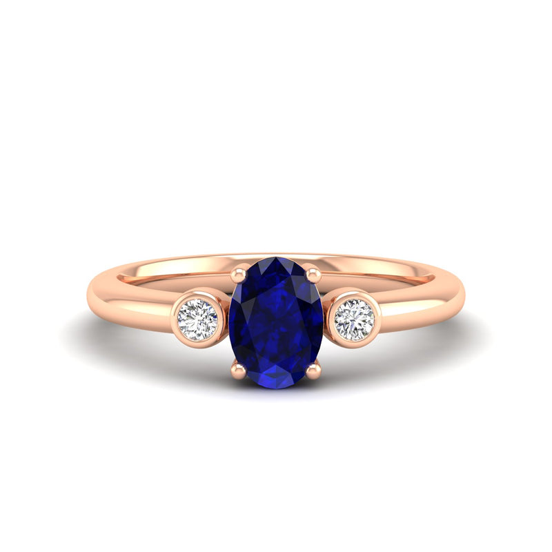 14K Rose Gold - Sapphire