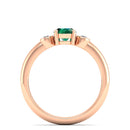 14K Rose Gold - Emerald