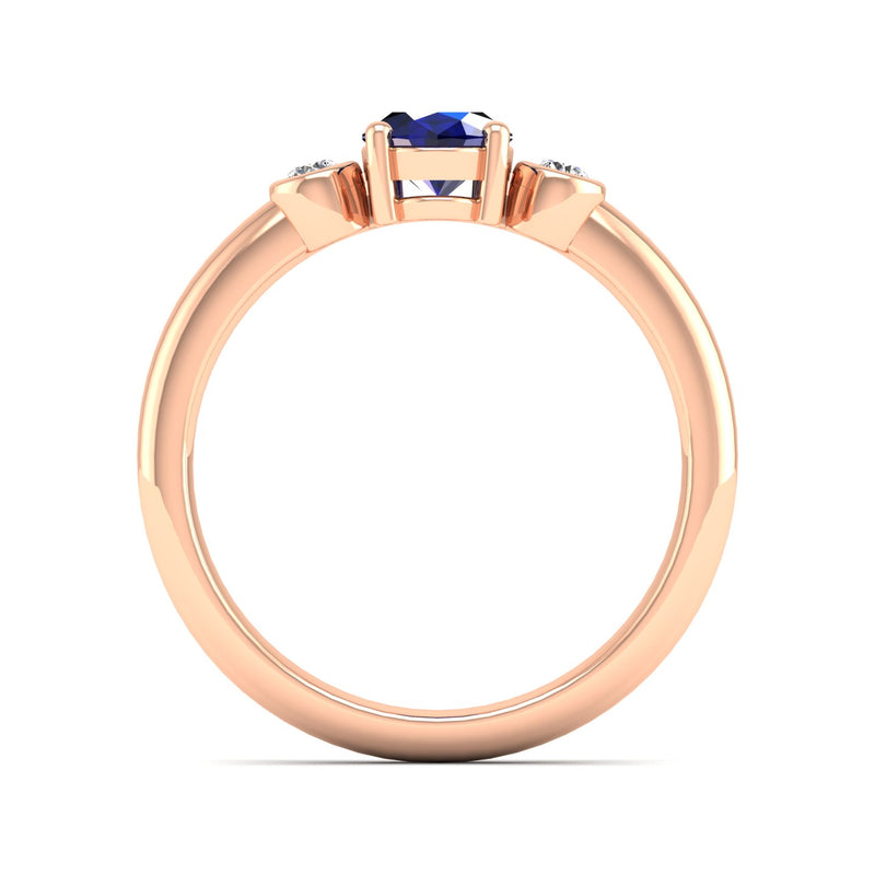 14K Rose Gold - Sapphire