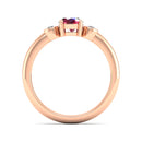 14K Rose Gold - Ruby