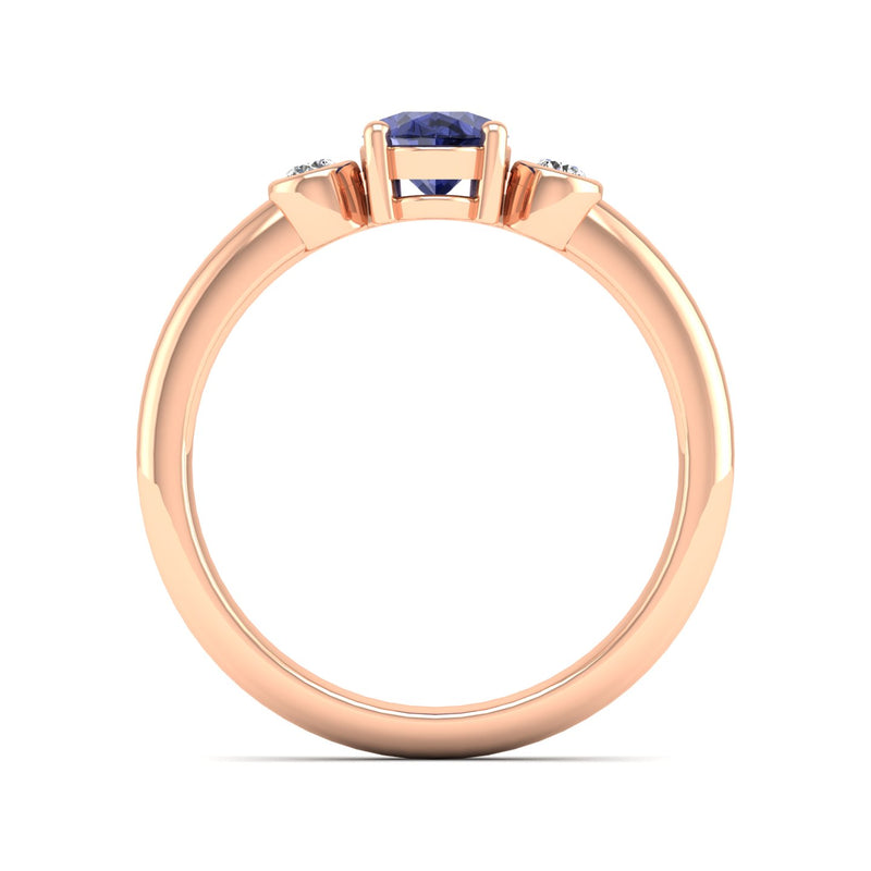 14K Rose Gold - Tanzanite