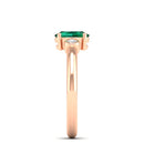 14K Rose Gold - Emerald