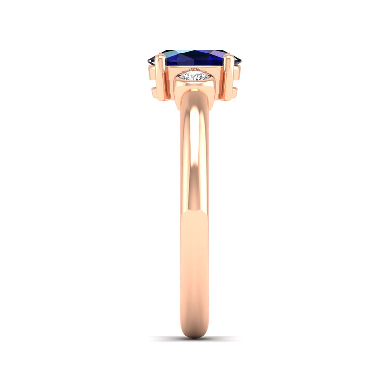 14K Rose Gold - Sapphire