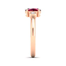 14K Rose Gold - Ruby
