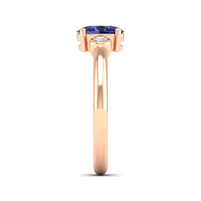 14K Rose Gold - Tanzanite