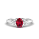 14K White Gold - Ruby