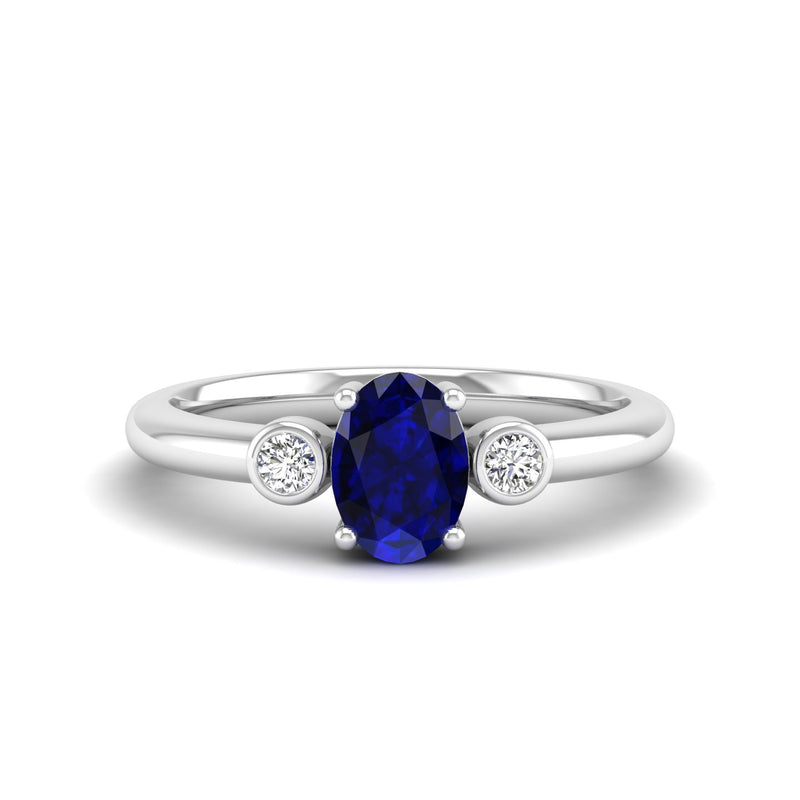 14K White Gold - Sapphire
