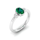 14K White Gold - Emerald