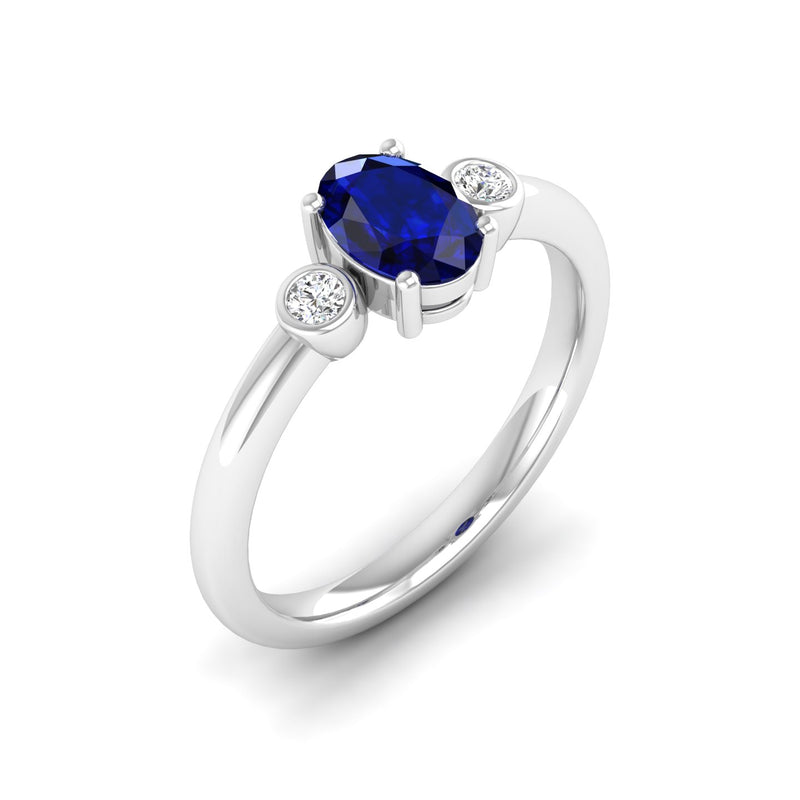 14K White Gold - Sapphire