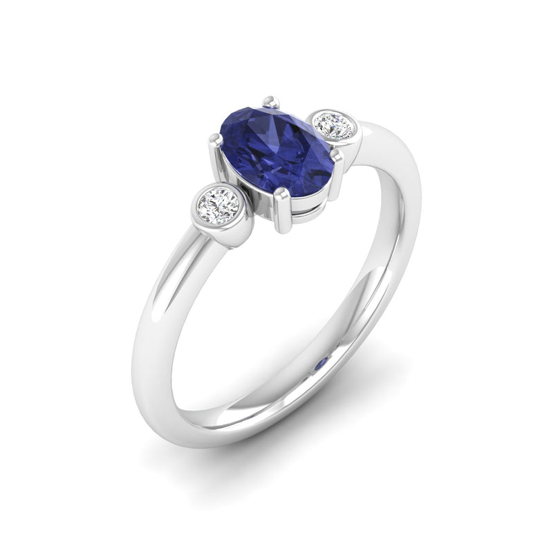 14K White Gold - Tanzanite