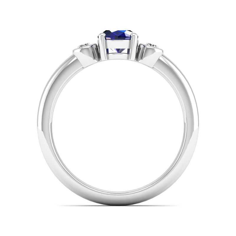 14K White Gold - Sapphire