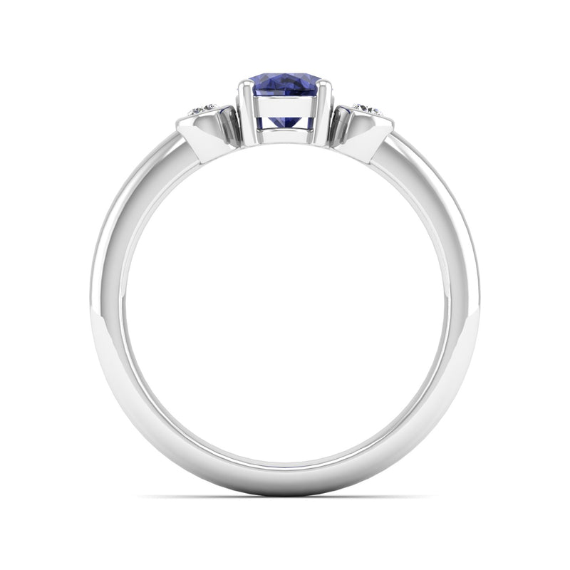 14K White Gold - Tanzanite