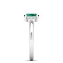 14K White Gold - Emerald