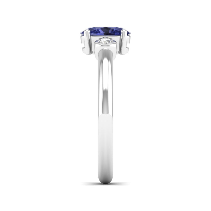 14K White Gold - Tanzanite