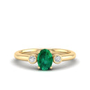 14K Yellow Gold - Emerald