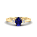 14K Yellow Gold - Sapphire