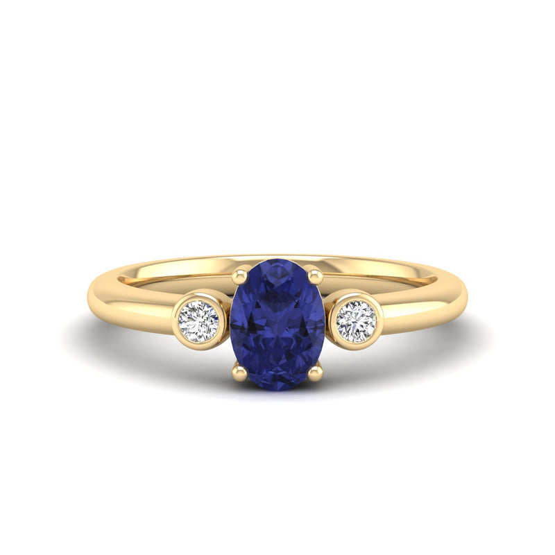 14K Yellow Gold - Tanzanite