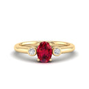 14K Yellow Gold - Ruby