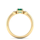 14K Yellow Gold - Emerald
