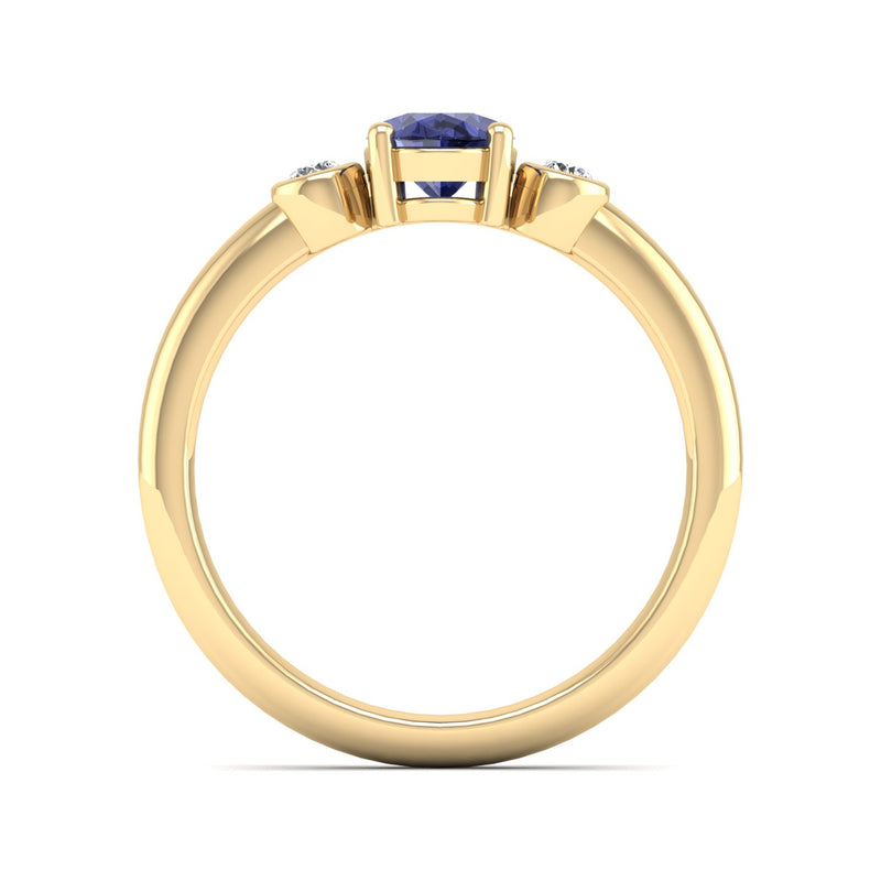14K Yellow Gold - Tanzanite