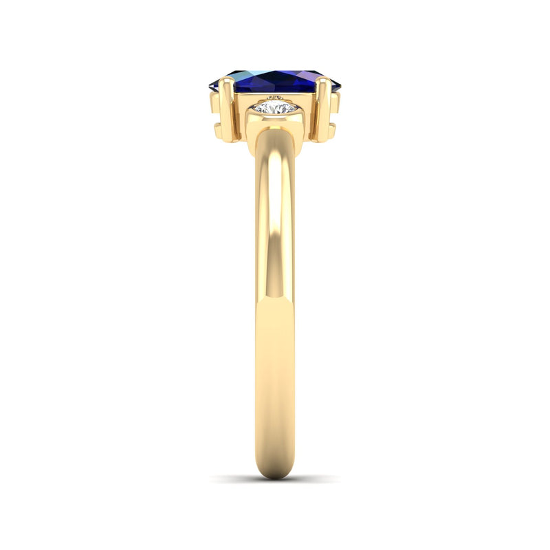 14K Yellow Gold - Sapphire