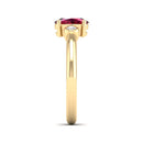 14K Yellow Gold - Ruby