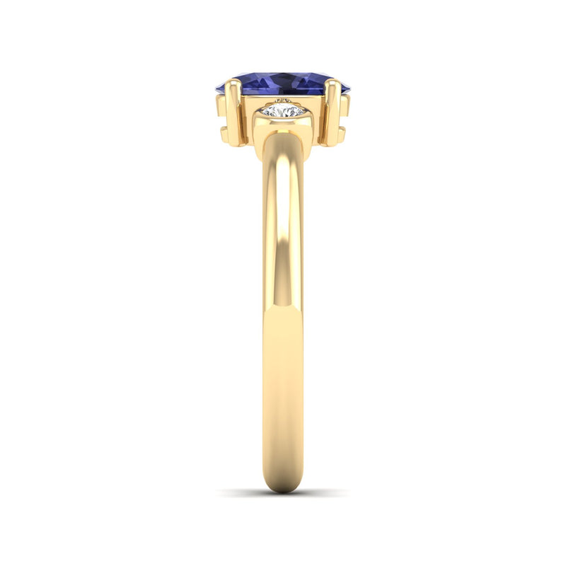 14K Yellow Gold - Tanzanite